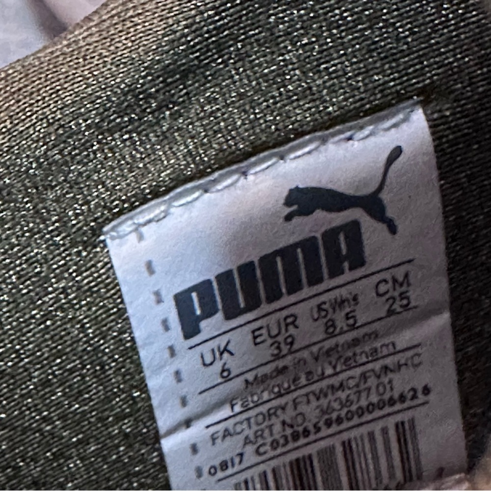 Puma Green Camouflage High-Top Sneakers - Picture 6 of 6